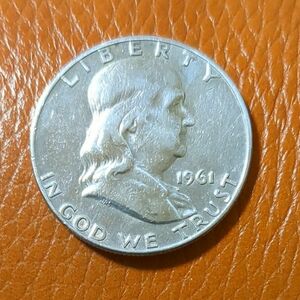 （1961年）アメリカ　フランクリン　ハーフダラー銀貨