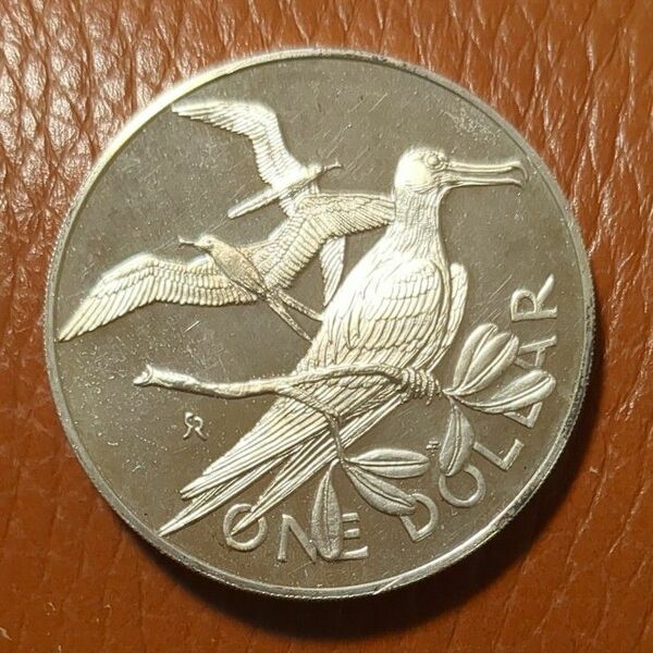 （1973年）英領　バージン諸島1ドル大型銀貨