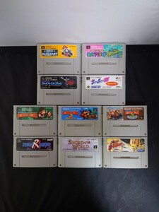 24051517 スーパーファミコンソフト おまとめ 10本 SFC 任天堂 Nintendo マリオカート ファイヤーエンブレム ドンキーコング ジャンク品