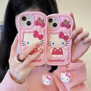  pretty character Korea iPhone case silicon case cover 11/12/13/14/15 Kitty Chan 