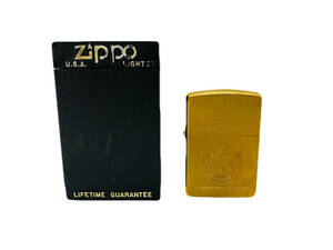 【喫煙具】＊未使用＊ZIPPO ジッポ SOLID BRASS ソリッドブラス 1932 1990 ダブルイヤー KINGDOM OF HAWAII COAT OF ARMS ハワイ 真鍮 USA