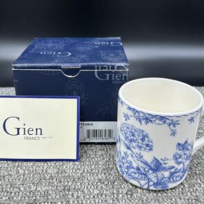 ３４ Gien ジアン 紫陽花 アジサイ マグカップ 高さ約9.3cmの画像1