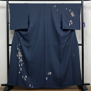  kimono month flower . festival single . tsukesage unused goods silk ki1638