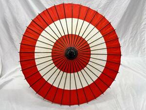 【JG93】踊り傘　和傘　番傘　赤色　白色　蛇の目　傘直径約80cm　踊り　舞踊　大衆演劇　小道具　コスプレ　撮影　和風