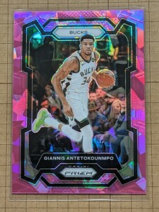 ヤニス・アデトクンボ【NBA 2023-24 PANINI PRIZM BASKETBALL】GIANNIS ANTETOKOUNMPO #103 ベース ピンクアイスプリズム 