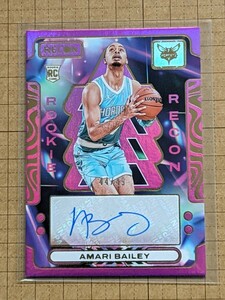 アマリ・ベイリー【NBA 2023-24 PANINI RECON BASKETBALL】AMARI BAILEY RC RRS-BLY ROOKIE RECON 直筆サインカード パープル #/49