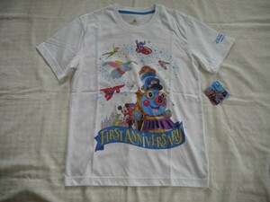 上海ディズニー 1周年 Tシャツ Sサイズ 1st アニバーサリー SHDL ミッキー ダッフィー ミニー ダンボ スティッチ 汽車