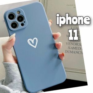iPhone11 iPhoneケース iphoneカバー ブルー ハート おしゃれ かわいい くすみカラー TPUケース