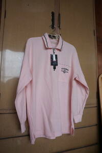 H-045 長袖 ポロシャツ　ピンク　未使用　「JEAN LOU PRADET」　サイズM　１枚　　