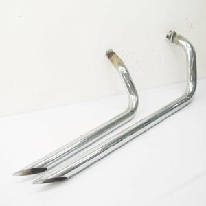  Shadow 400 NC34 slash cut muffler plating shadow full exhaust drug pipe 