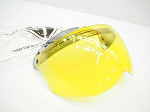 未使用 新品 汎用ジェットヘルメット用SEシールド バイザー 黄色イエロー 交換やストックにも スクリーン