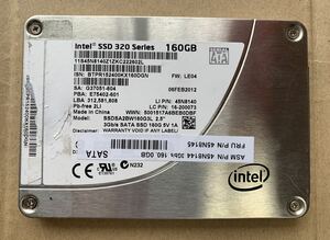 【使用時間1580時間】intel 160GB 320series SSDSA2BW160G3L 2.5 SATA SSD 25
