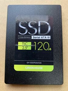 [ period of use 382 hour ]GREEN HOUSE 120GB GH-SSDR2SA120 2.5 SATA SSD 24