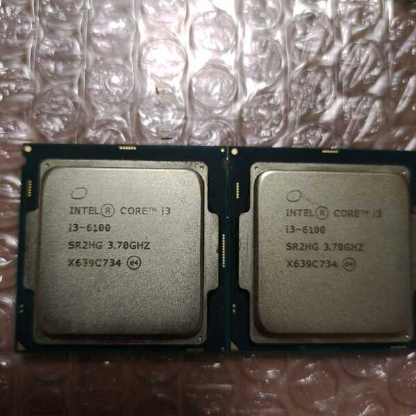 Intel Core i3 6100 3.70GHz LGA1151 インテル CPU 2個