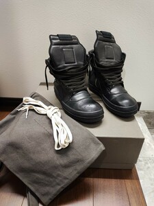 美品 Rick owens リックオウエンス ジオバスケット ブラック 約26.5 39ハーフ 本物保証 売り切り