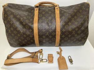 ★現状品★ LOUIS VUITTON ルイヴィトン モノグラム キーポル55 M41424 ボストンバック ブラウン カバン