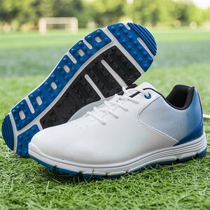 GRF-618 white / blue 40 man and woman use ... slide enduring . water-repellent ventilation strong elasticity . men's golf shoes sport shoes sneakers Fit feeling 39-48 selection 