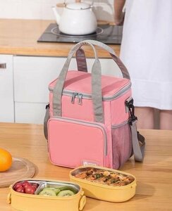 クーラーバッグ 保冷バッグ 保温保冷バッグ ランチバッグ 9L お弁当 シンプル レディースバッグ ピクニック ピンク
