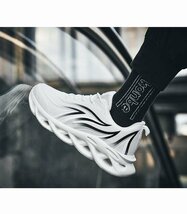 スニーカー メンズ スポーツ 靴 ウォーキング ランニングシューズ ジョギング トレーニング カジュアルシューズ ホワイト 25.5cm_画像8