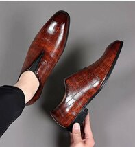 ビジネスシューズ　メンズシューズ　シューズ　靴　紳士靴 革靴　ゴアシューズ　フォーマル 　快適　通勤靴　オシャレ ブラウン　27cm_画像7