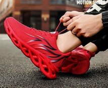 スニーカー メンズ スポーツ 靴 ウォーキング ランニングシューズ ジョギング トレーニング カジュアルシューズ レッド 25cm_画像9