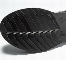 レインシューズ レインブーツ メンズ 雨靴 歩きやすい 防水 サイドゴア スニーカー おしゃれ 防滑 梅雨対策 エナメル ブラック 25cm_画像6