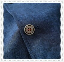 XZ-11LL(実寸48B L度 )新品 新作 春夏 リネン ◆ 完売■ 高品質 限定美品■2ボタン メンズ 紳士 ジャケット スーツ_画像5