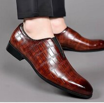 ビジネスシューズ　メンズシューズ　シューズ　靴　紳士靴 革靴　ゴアシューズ　フォーマル 　快適　通勤靴　オシャレ ブラウン　27cm_画像10