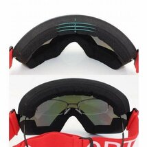 スキーゴーグル　メガネ対応スノーボードゴーグル　フレームレス　UV400　レッド_画像2