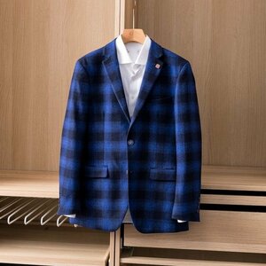 XZ-ZZK(実寸48A M度 )新品 新作 WOOL ■在庫わずか 国内未販売 高品質 紳士 秋 ◆ メンズ 紳士 ジャケット スーツ