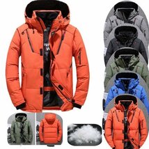 YR-01 青（実寸2XL)新品◆高級セレブdesigner*スキー 登山 OUTDOOR アウトドア ジャンパー ブルゾン 無地 フード付き ダウンコート_画像9