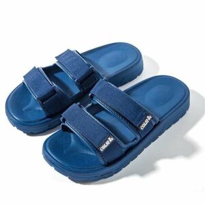  sandals thickness bottom men's casual EVA light weight beach sandals beach travel ..... slippers water land both for interior blue 24.5cm