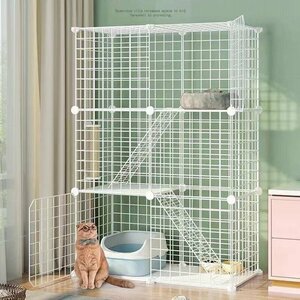  pet cage cat cage 3 step step pcs joint type pet small shop pet fence pet cage .. small animals dog rabbit white 
