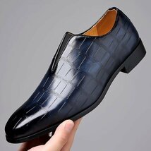 ビジネスシューズ　メンズシューズ　シューズ　靴　紳士靴 革靴　ゴアシューズ 歩きやすい　快適　通勤靴　オシャレ ブルー　26cm_画像10