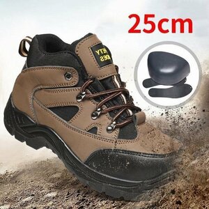  men's trekking outdoor shoes safety shoes nail .. pulling out prevention steel iron . core sneakers boots men's shoes oil resistant . slide sole thickness bottom 25cm