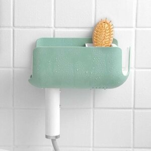  dryer holder ornament hair dryer storage wall surface storage rack installation easiness stand lavatory bath bus convenience goods green 