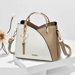  shoulder bag lady's feeling of luxury can charm gift present 2way handbag popular high capacity pu leather stylish Korea manner 