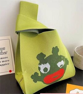  tote bag lady's knitted Mini tote bag Mini bag sub bag smaller high capacity folding ... plain simple 