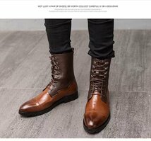 XX-MD-A90-BROWN 44サイズ27.cm 人気新品 初売り ハイトップ メンズ　エンジニアブーツ カジュアル ファッション紳士靴マーティンブーツ_画像2