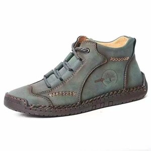 XX-JTN-9932 green /40 size 25.cm light weight ventilation camp . shoes men's shoes leather shoes cow leather walking shoes sneakers au38-48 selection 