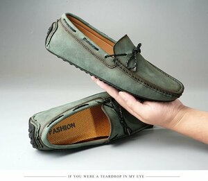 XX-8099 size 38 green / new goods * men's slip-on shoes gentleman shoes driving shoes casual shoes spring summer man shoes commuting going to school 38-49 selection 