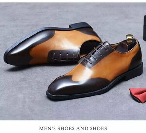 XX-68868 tea /./ worker handmade 42 size 26.cm degree [ new goods unused ] high quality popular new goods men's shoes business shoes worker handmade book