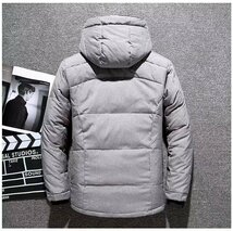 YR-01 緑（実寸5XL)新品◆高級セレブdesigner*スキー 登山 OUTDOOR アウトドア ジャンパー ブルゾン 無地 フード付き ダウンコート_画像6