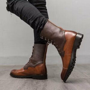 XX-MD-A90-BROWN 44サイズ27.cm 人気新品 初売り ハイトップ メンズ　エンジニアブーツ カジュアル ファッション紳士靴マーティンブーツ