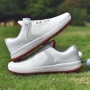 GRF-QZ white / red 40... slide enduring . water-repellent ventilation strong elasticity . men's golf shoes sport shoes sneakers Fit feeling sport shoes 39-47 selection 