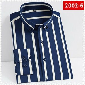 CS-2002-6(実寸42 XL度 )新品 春夏 vikingar■北欧 長袖シャツ メンズ ノーアイロン 形態安定 ビジネス ワイシャツ シルクのような質感
