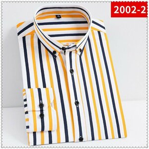 CS-2002-2(実寸43 XL-度 )新品 春夏 vikingar■北欧 長袖シャツ メンズ ノーアイロン 形態安定 ビジネス ワイシャツ シルクのような質感