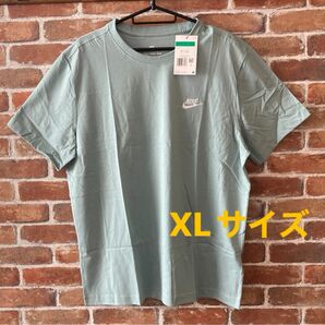 ナイキ Tシャツ XL ワンポイント エメラルドグリーン メンズ 紳士 NIKE TEE MENS 【未使用タグ付】