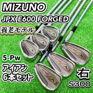 MIZUNO JPX E600 FORGED ゴルフ アイアン 6本セット 養老モデル メンズ 右 S300 ミズノ 名器