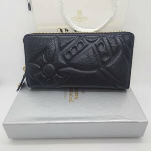  Vivienne Westwood ヴィヴィアンウエストウッド 長財布 ラウンドファスナー 黒　ブラック　アウトレット品